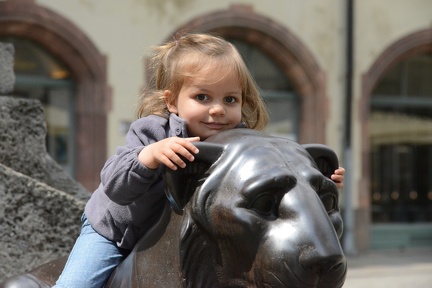 Greta on the Lion